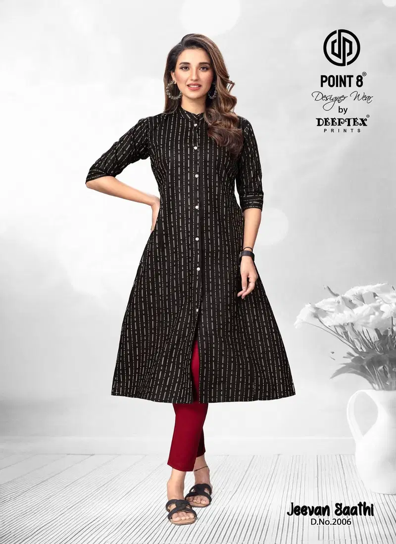 Jeevan Sathi Vol 2 By Deeptex A Line Cotton Printed Kurti Suppliers In India